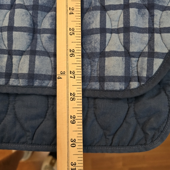 🔴 Time N Tru Plaid Blue Checkered Jacket Lightly Quilted XL 16 to 18 Essential - Picture 15 of 15